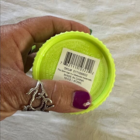 Starbucks Neon Green Textured Tumbler Frappuccino 16 Oz. - Picture 4 of 6